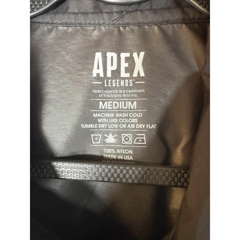 Apex Legends Logo Coaches Jacket Black Size Medium - Picture 3 of 7